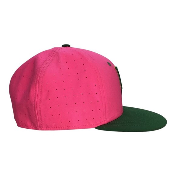Nike True Dri-Fit Pink &‎ Green Baylor University BU Flat Bill Fitted Cap - Picture 3 of 6